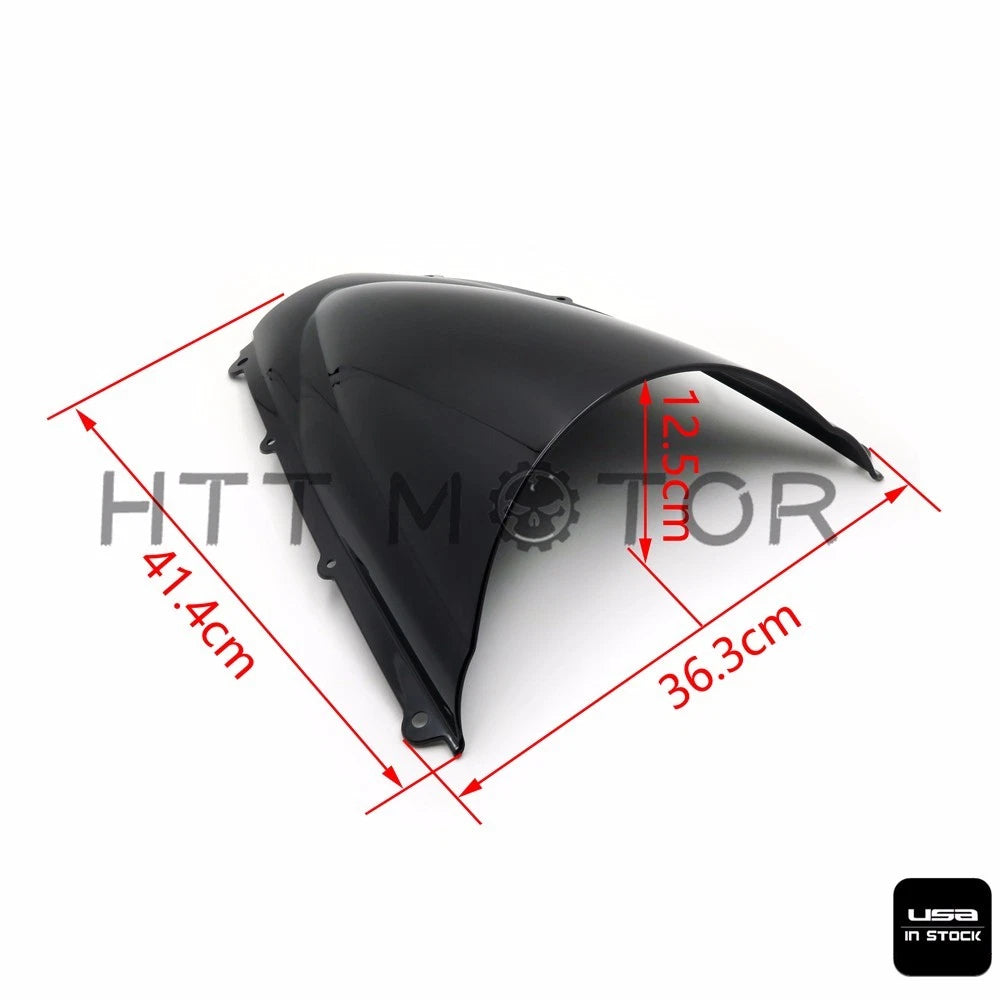 Double Bubble Windshield for Triumph Daytona 675 (2006–2008) Black