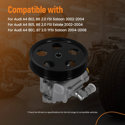 Power Steering Pump with Pulley for Audi A4 8E2 2.0 FSI/TFSI (2002–2009) 21-5352