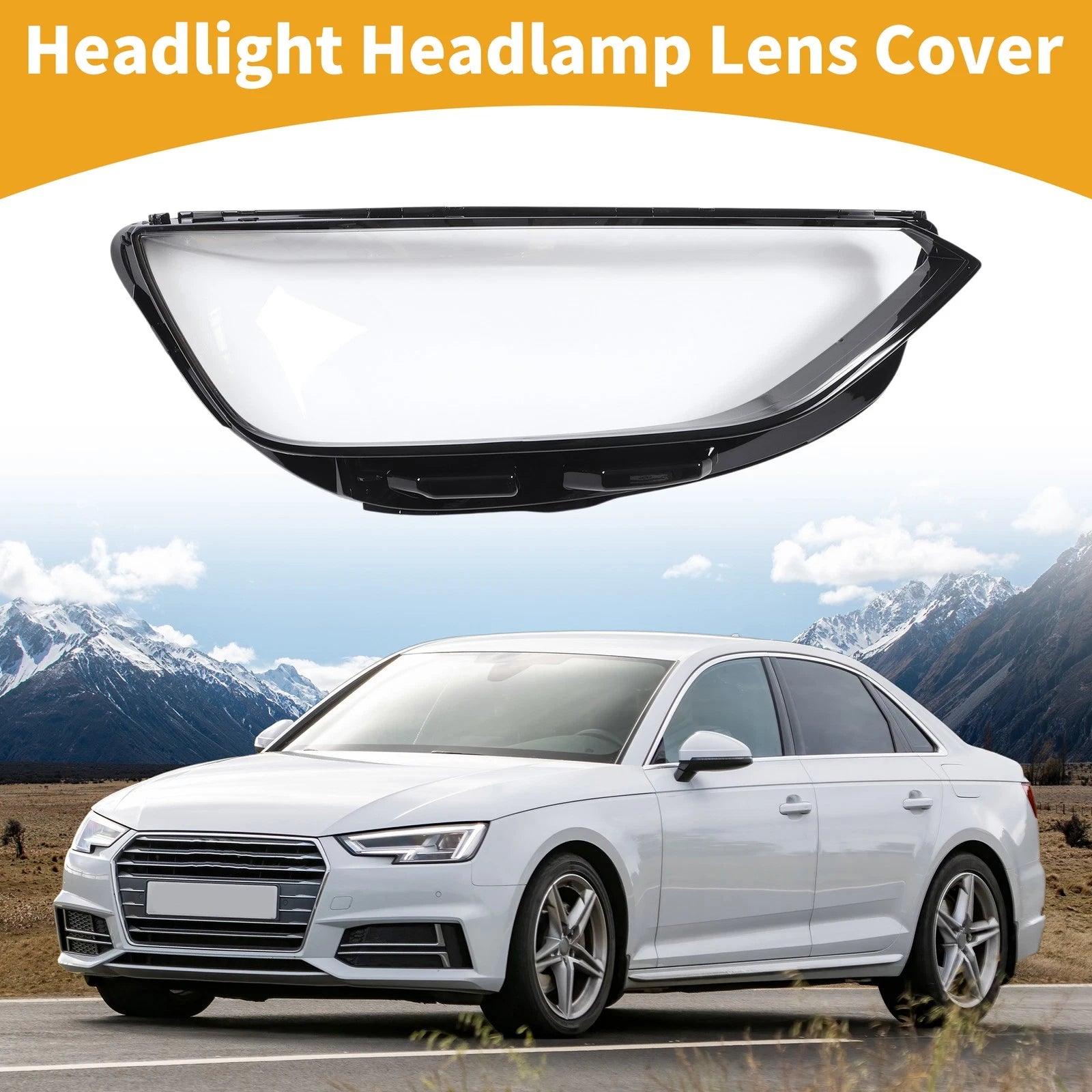 Front Right Headlight Lens Cover Replacement for Audi A4 (2020–2023)