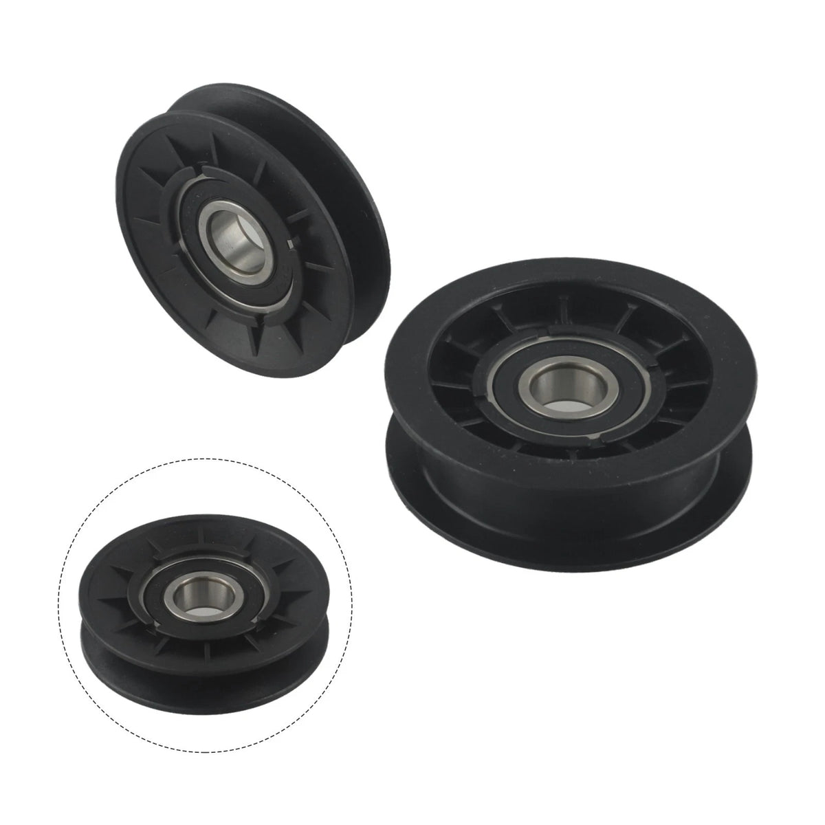 Idler Pulley Drive Belt Kit for Lawn Tractor (Oil Resistant, Width)