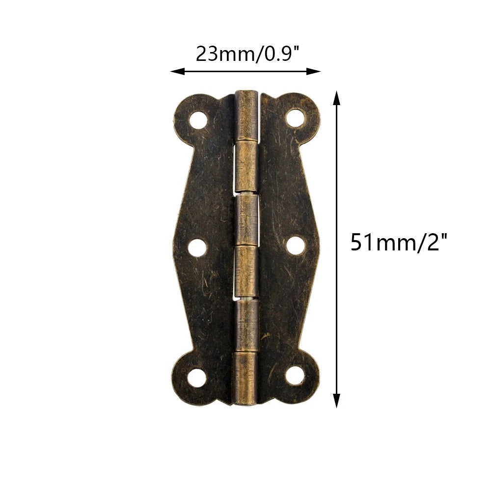 6Pcs Antique Bronze Hinge Jewelry Box Gift Box Wine Box Toolbox Cabinet Hinge
