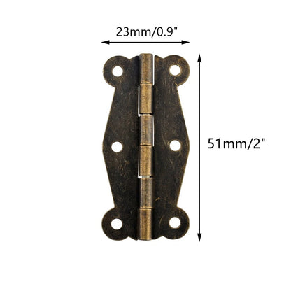 6Pcs Antique Bronze Hinge Jewelry Box Gift Box Wine Box Toolbox Cabinet Hinge