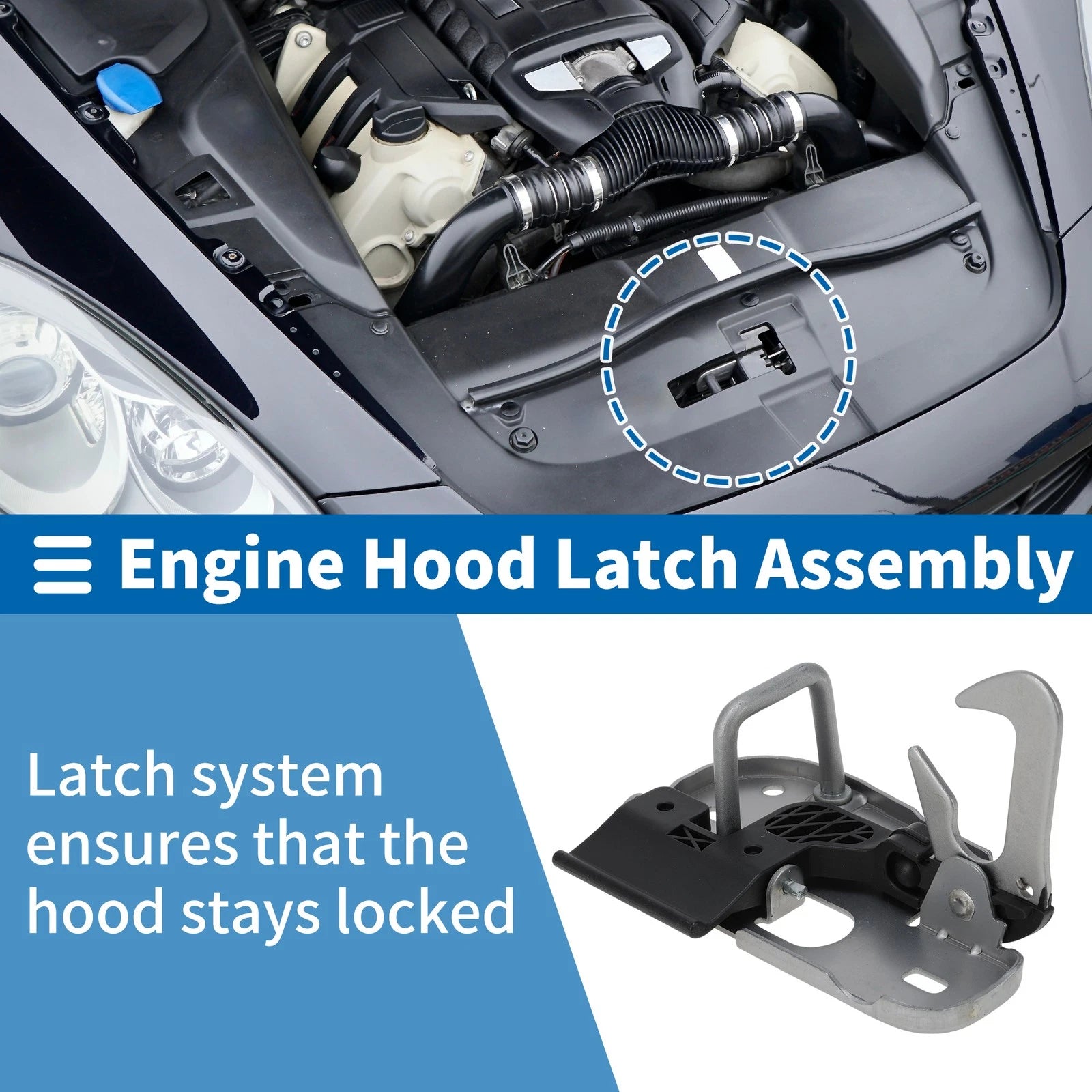 Hood Latch Assembly Replacement for Volkswagen Caddy (2004–2015)