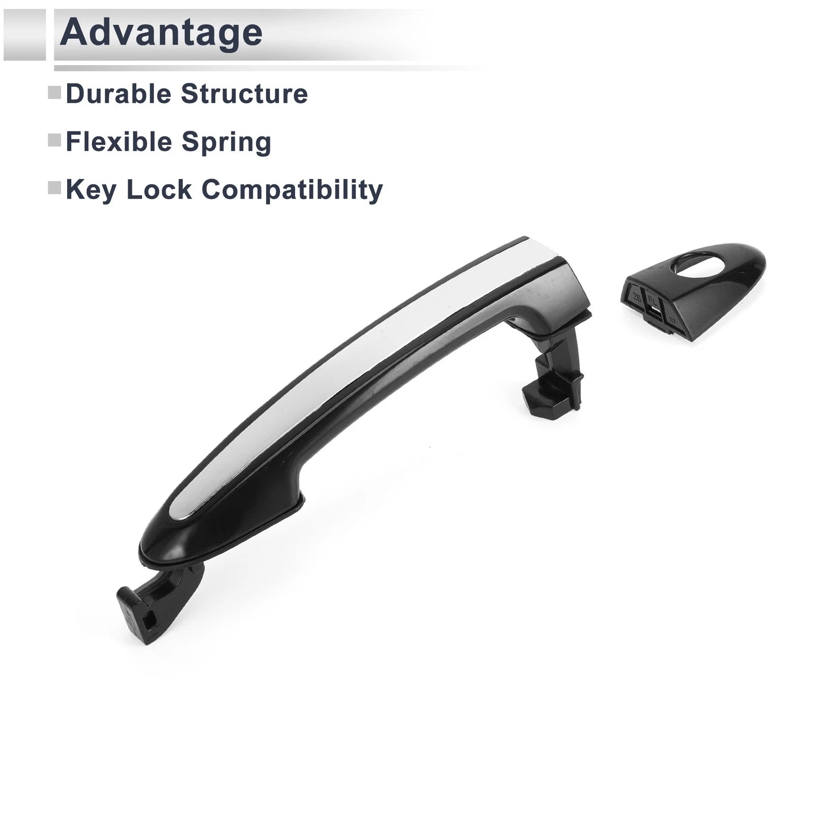 Front Left Car Exterior Door Handle Replacement for Hyundai Santa Fe (2007–2012)