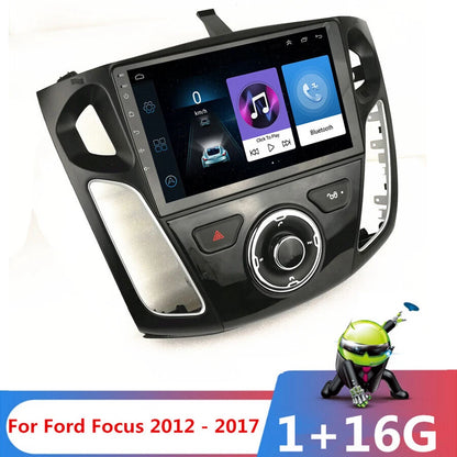 9" Android 9.1 Quad Core Car Media Player GPS Real Button For Ford Focus 12-17