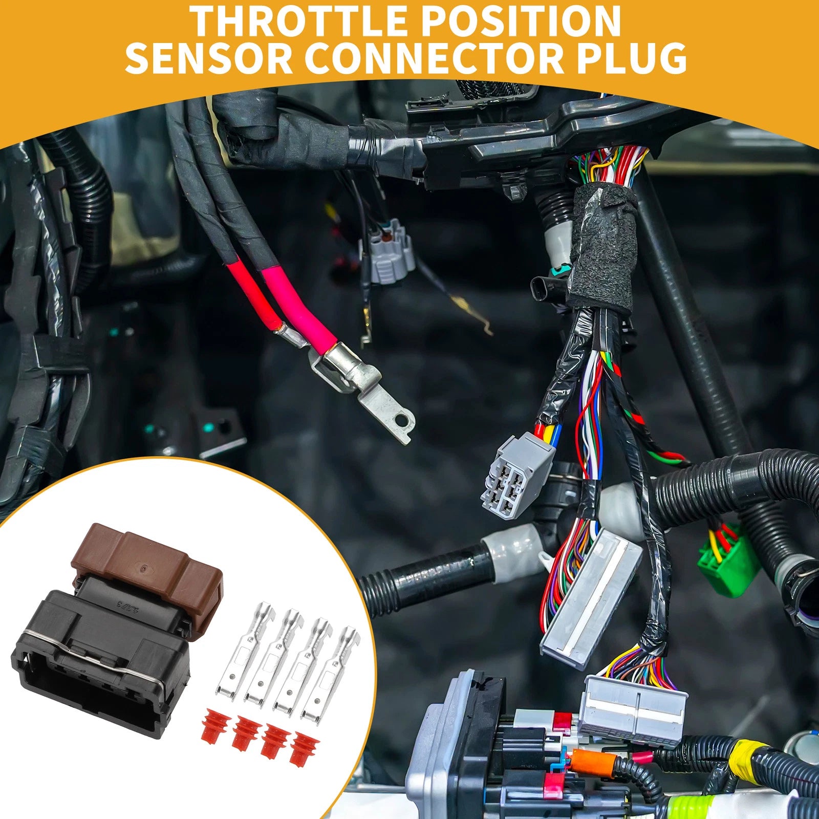 4 Pin Throttle Position Sensor Connector Plug for Mitsubishi