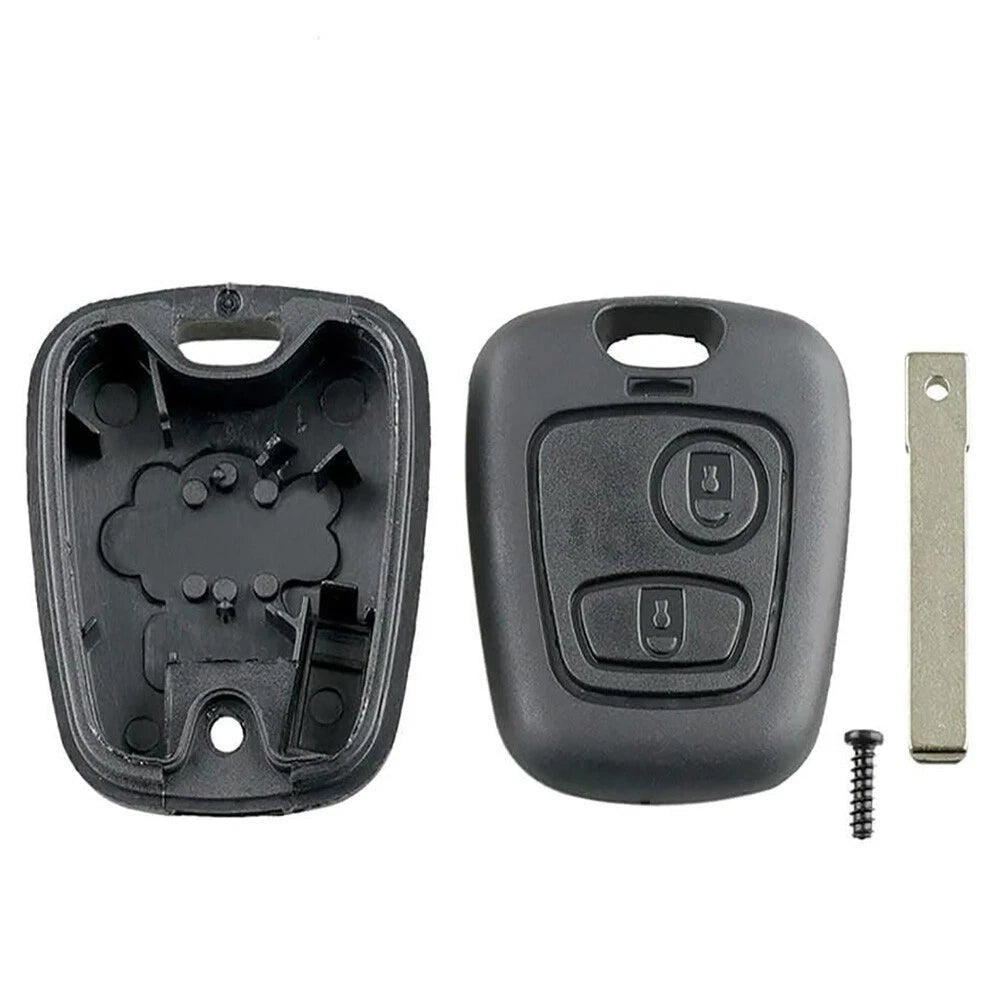 2 Buttons Key Replacement Shell Housing with VA2 Blade for Peugeot 206 (1998–2012)