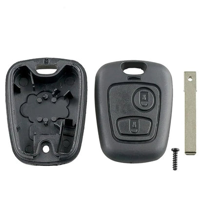 2 Buttons Key Replacement Shell Housing with VA2 Blade for Peugeot 206 (1998–2012)