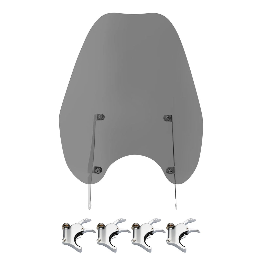 Smoke Windscreen Windshield Clamps for Harley Dyna Low Rider (2006–2017)