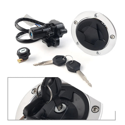 Fuel Gas Cap Ignition Switch Seat Lock Set for Kawasaki Vulcan S 650 (2014–2022)