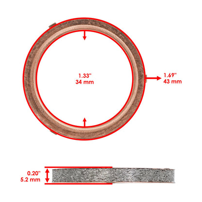 Exhaust Manifold Pipe Gasket for Suzuki LT-F250 Quadrunner 250 (1988–2001)