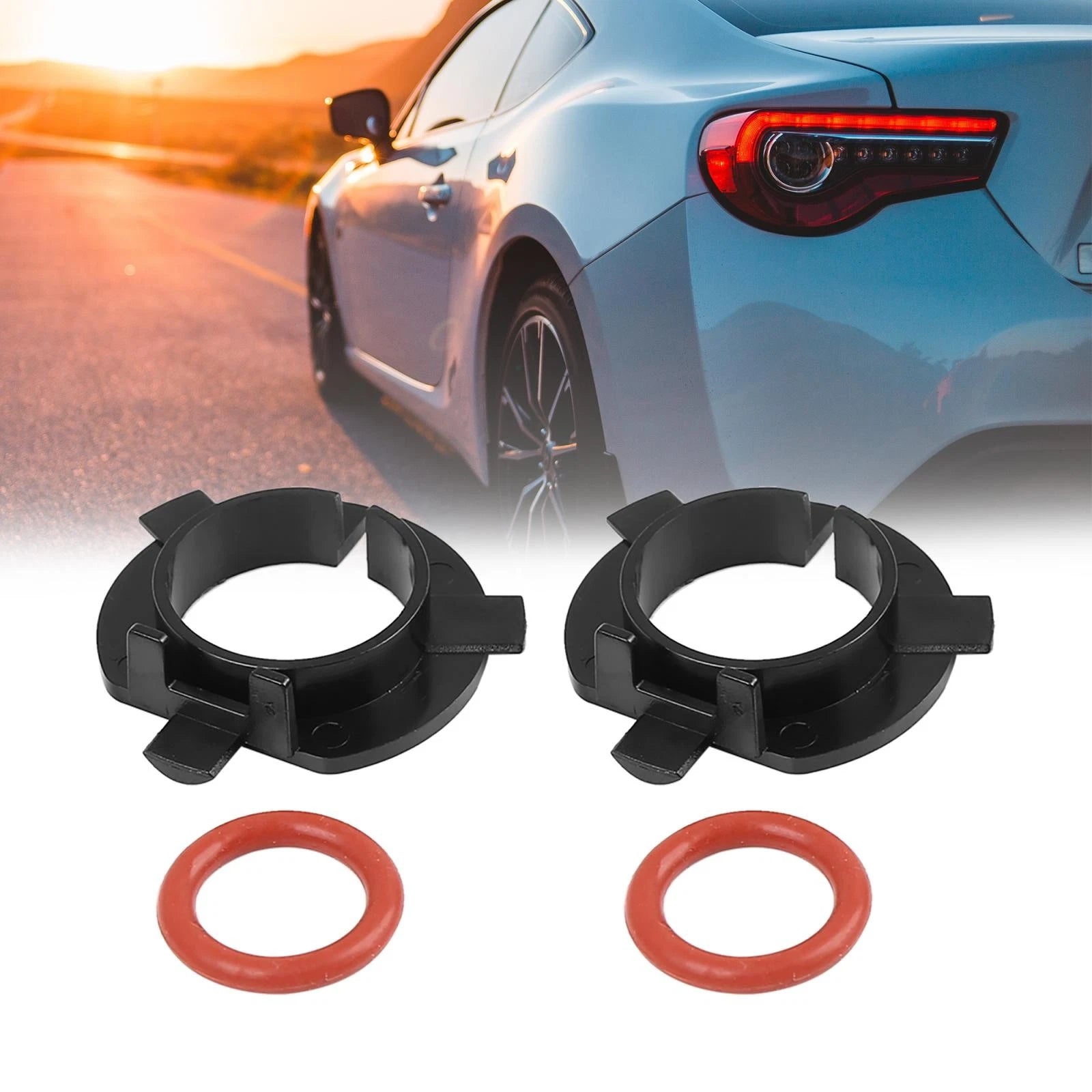H7 LED Headlight Adapter Bulb Retainer Holder for Hyundai Santafe (2pcs) (2010–2015)