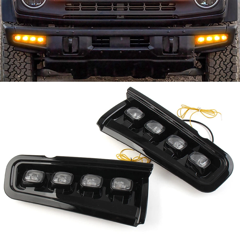 LED DRL Fog Light with Turn Signal for Ford Bronco (2021–2023)