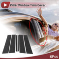Door Pillar Window Trim for Ford Explorer 2011–2019 Carbon Fiber Black