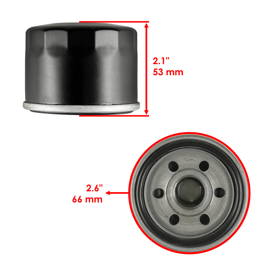 Oil Filter 3 Pack Replacement for Yamaha RS Vector Mountain GT (2005–2014)