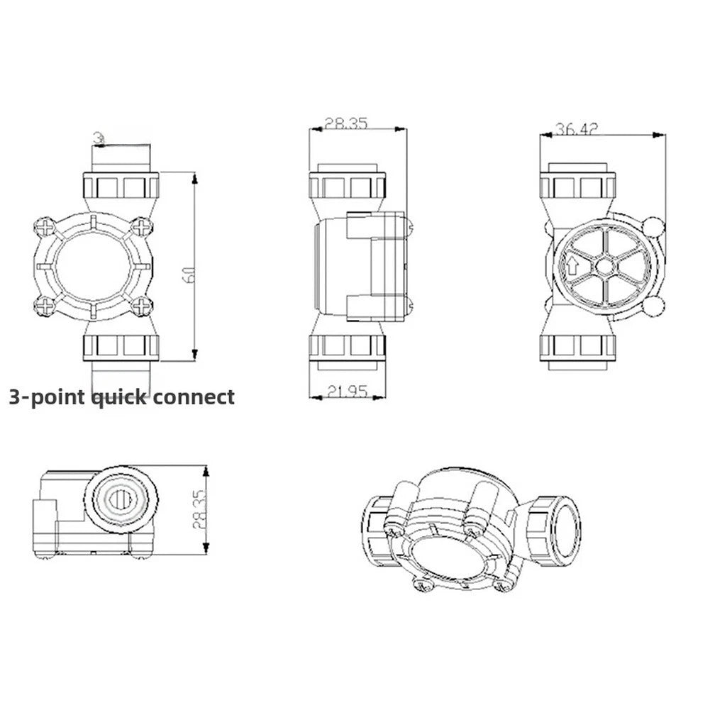 3 Way Water Flow Meter S301 Sensor for Water Dispenser Systems