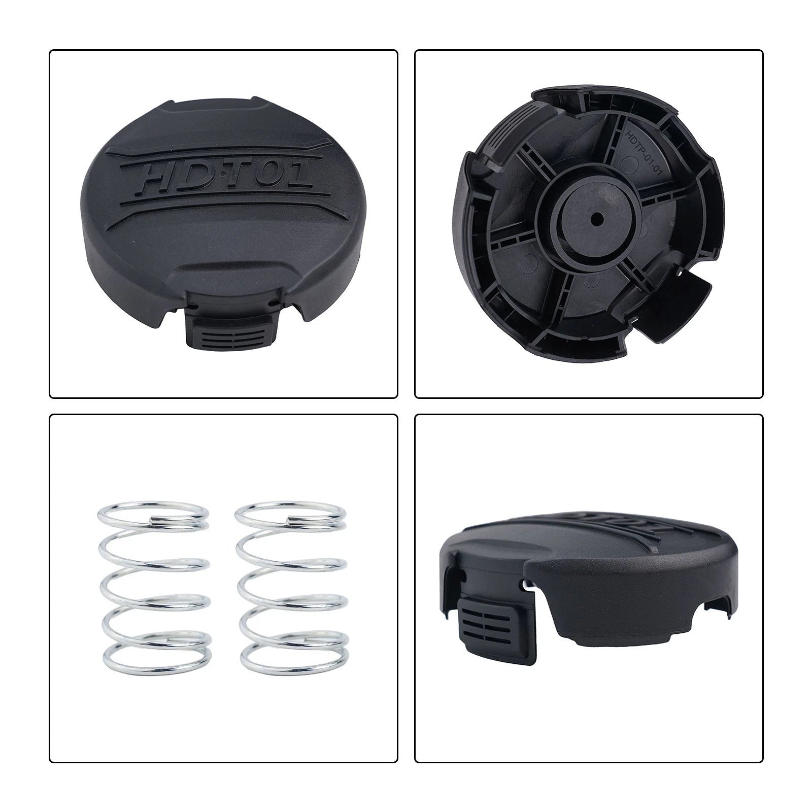 Replacement Trimmer Head Cap Cover Kit with Springs & Spacer for