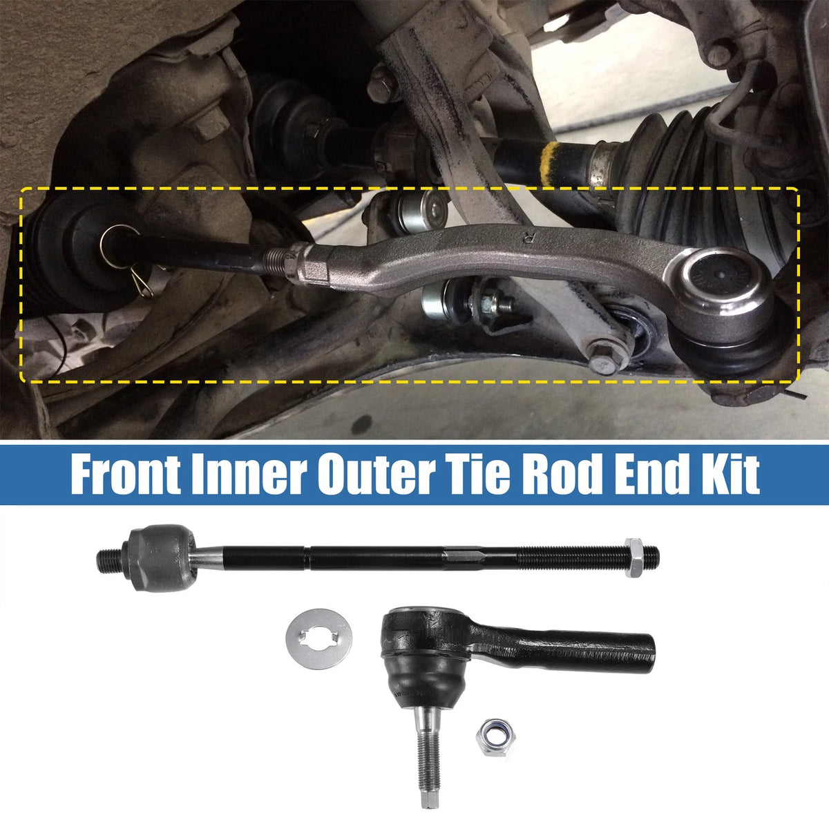 6 Pcs Tie Rod End Links for Dodge Caravan (1996–2007)