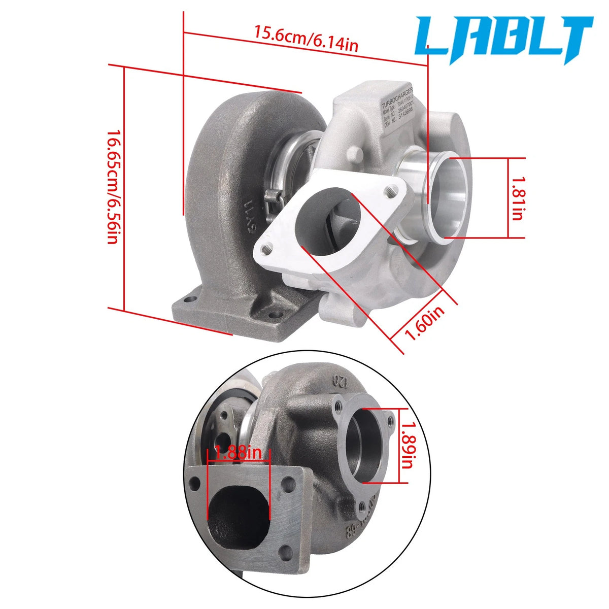 Turbocharger 314-9972 for Caterpillar 3044C C3.4 Engine (256C, 262C, 279C)