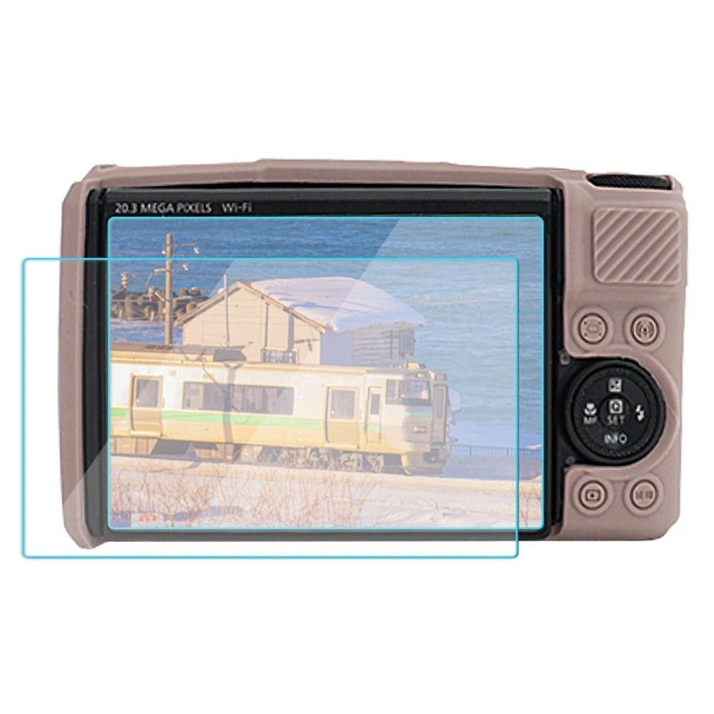 Silicone Case + 2 Tempered Glass Screen Protectors for Canon SX740