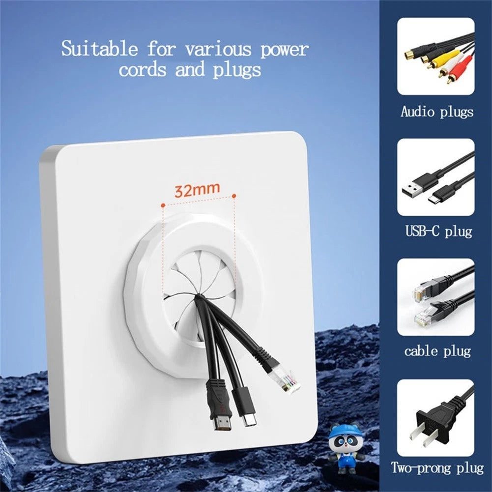 Wall Panel Cover with Outlet Hole for 86 Type