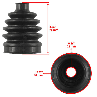Front Axle Outer Inner CV Boot Kit for Kawasaki Brute Force 750 KVF750 (2005–2007)