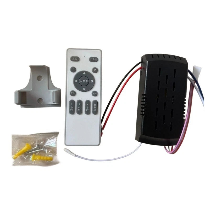 6-Speed Fan Light Controller for Universal Use (Timer 1/2/4 Hrs, Reversible)