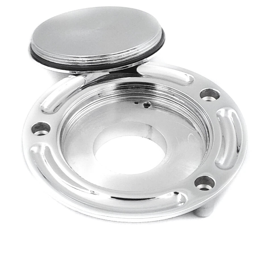 Chrome Keyless Gas Cap for Suzuki GSXR 1000 (2003–2010)