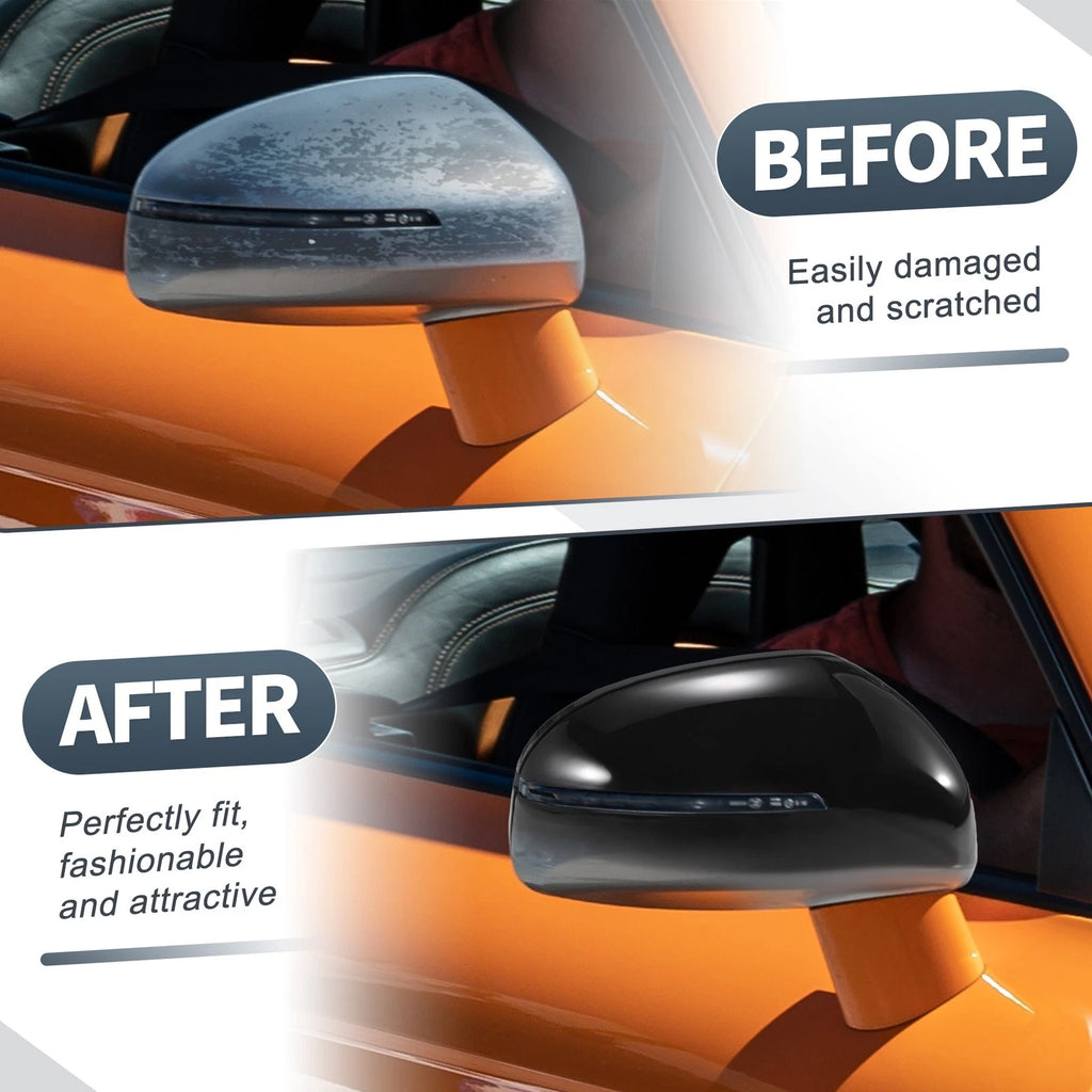 Rearview Mirror Cover Cap Gloss Black for Audi TT TTS TTRS MK2 R8 (2016–2022)