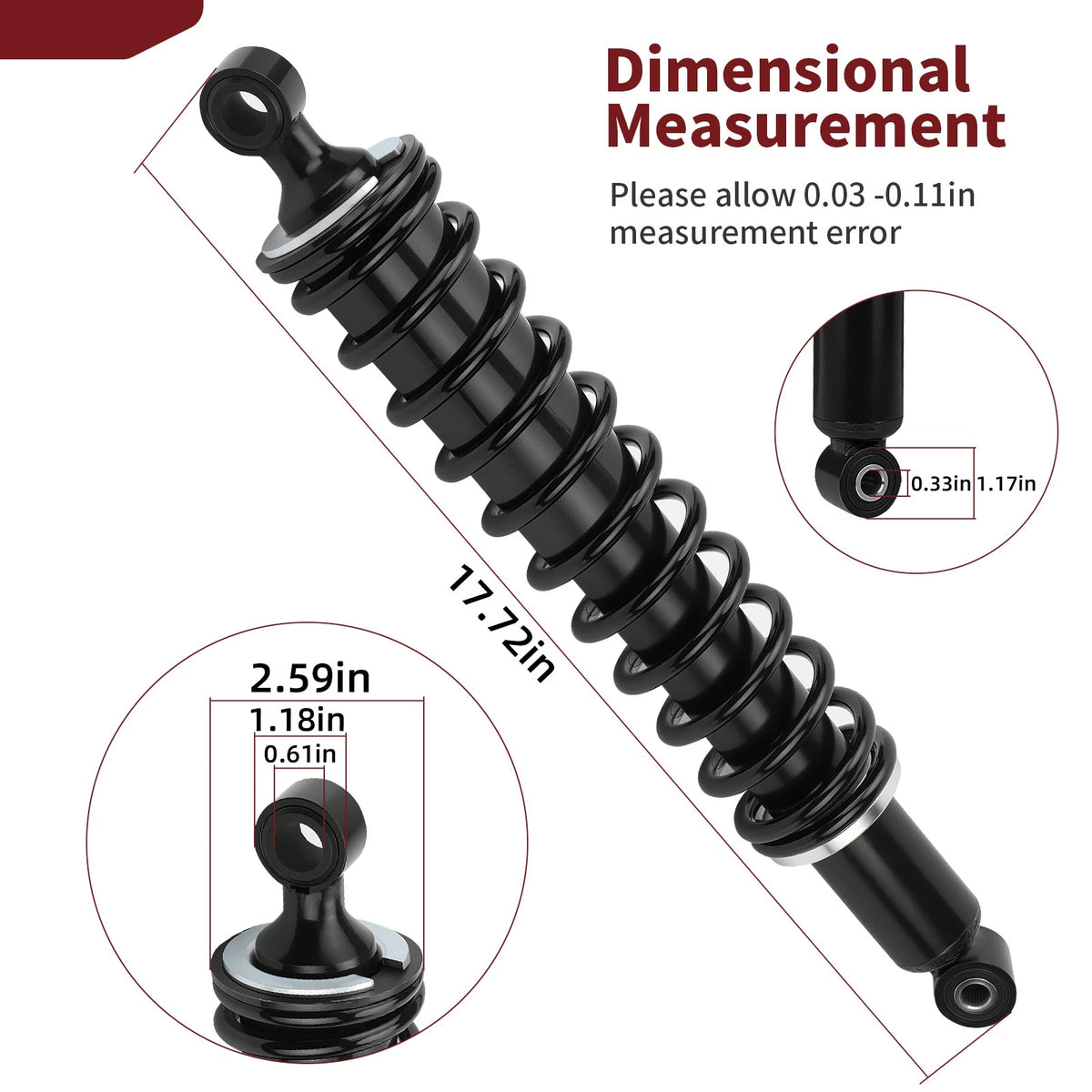 Front Shock Absorber 51400-HP0-A51 for Honda Foreman 500 TRX500 (2005–2023)