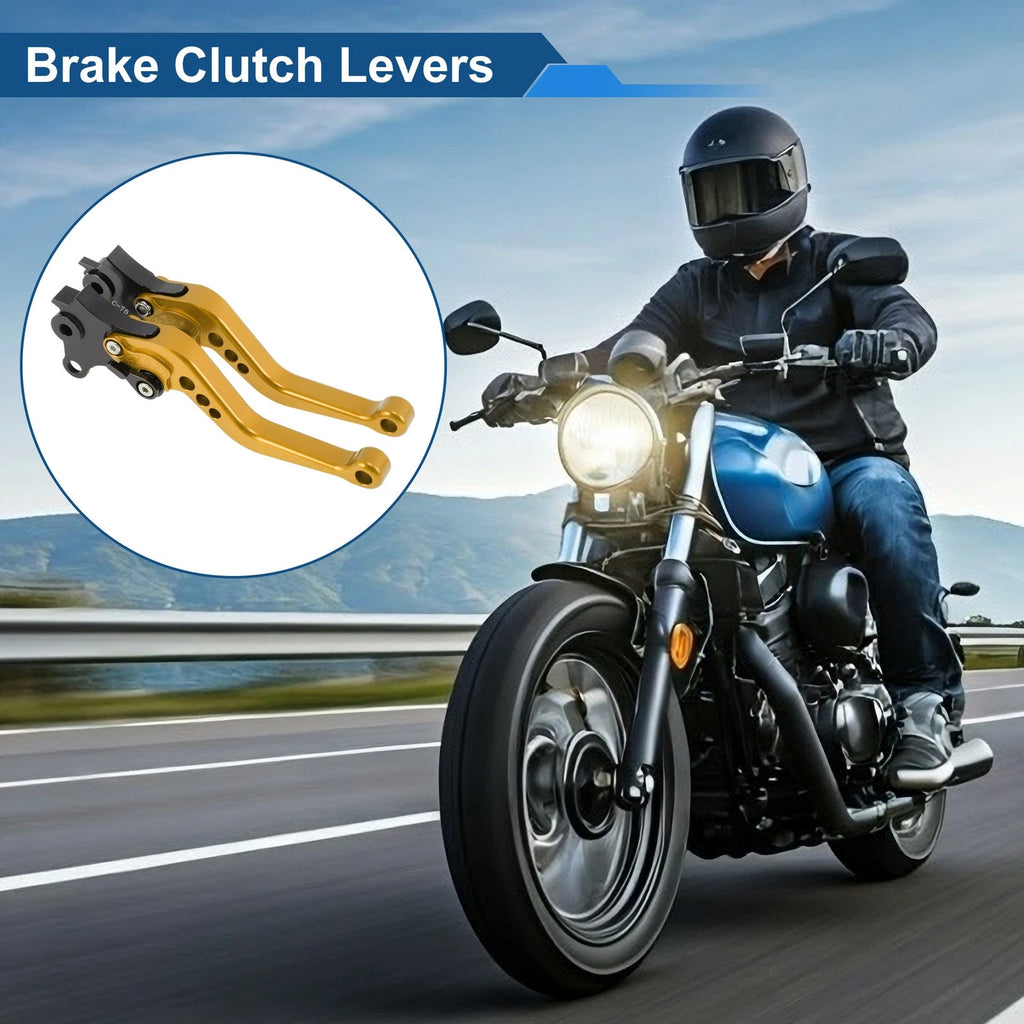 Adjustable Short Brake Clutch Levers for BMW R Nine T (2014–2016) Gold Pair