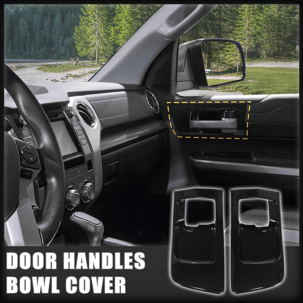 2X Front Door Handle Bowl Cover for Toyota Tundra (2014–2021)