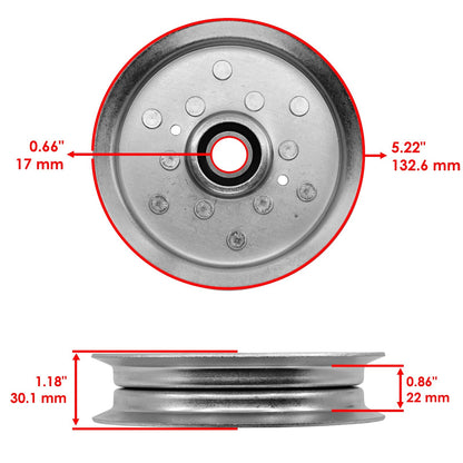 Spindle Assembly Replacement w Pulley Deck and Belt for John Deere Z425 (2011–2016)