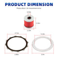 Clutch Friction Plates & Gasket Kit for Kawasaki Bayou KLF300, Lakota KEF300