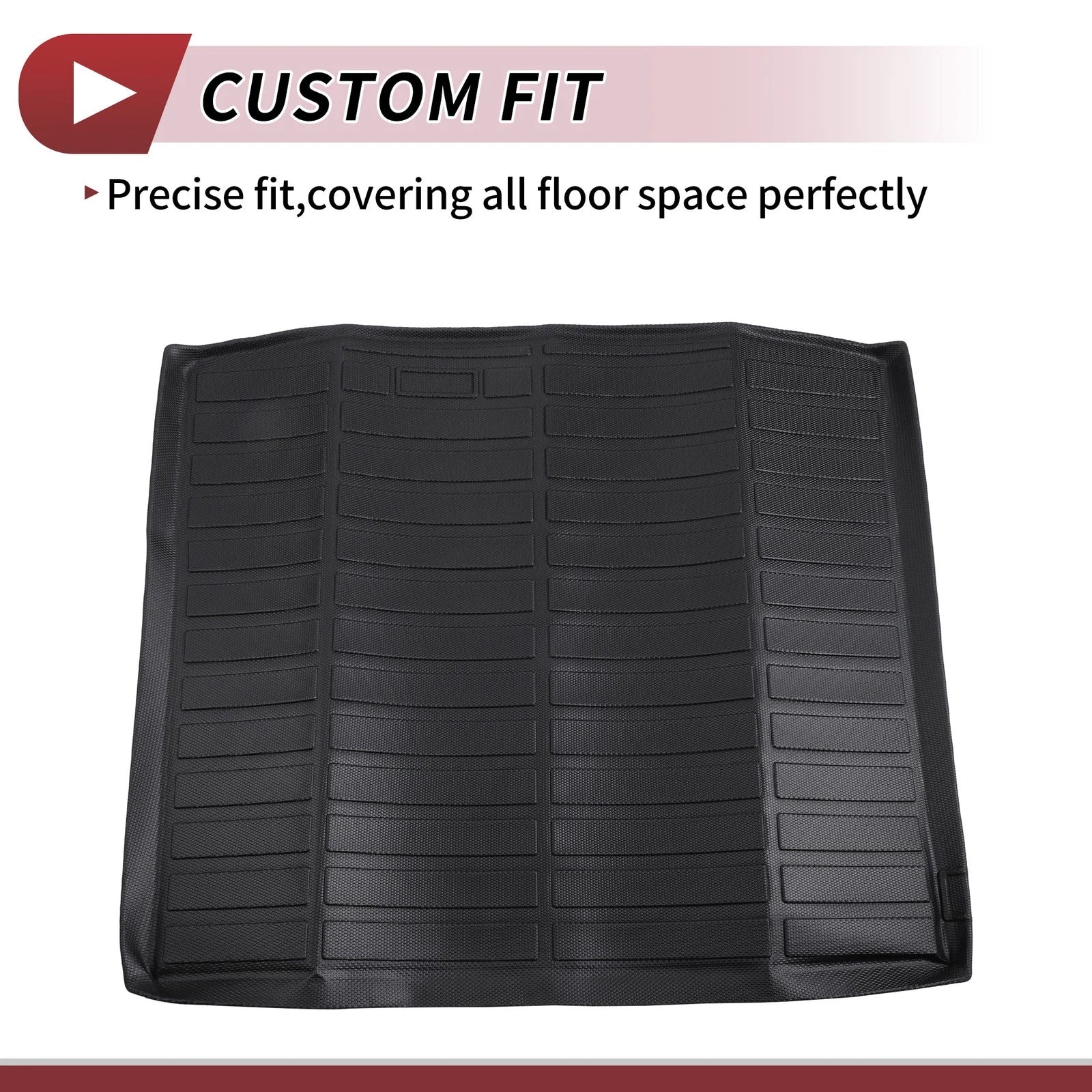 Cargo Liner Rear Trunk Mat for Audi Q3 (2019–2025) Long TPE Black Grid