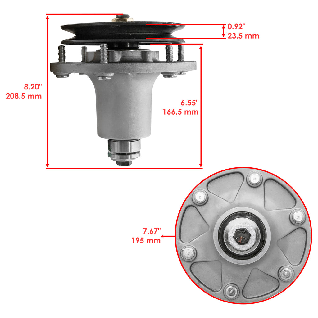 Deck Spindle Assembly with Pulley for Exmark Lazer Z E LZE20 (2000–2009)