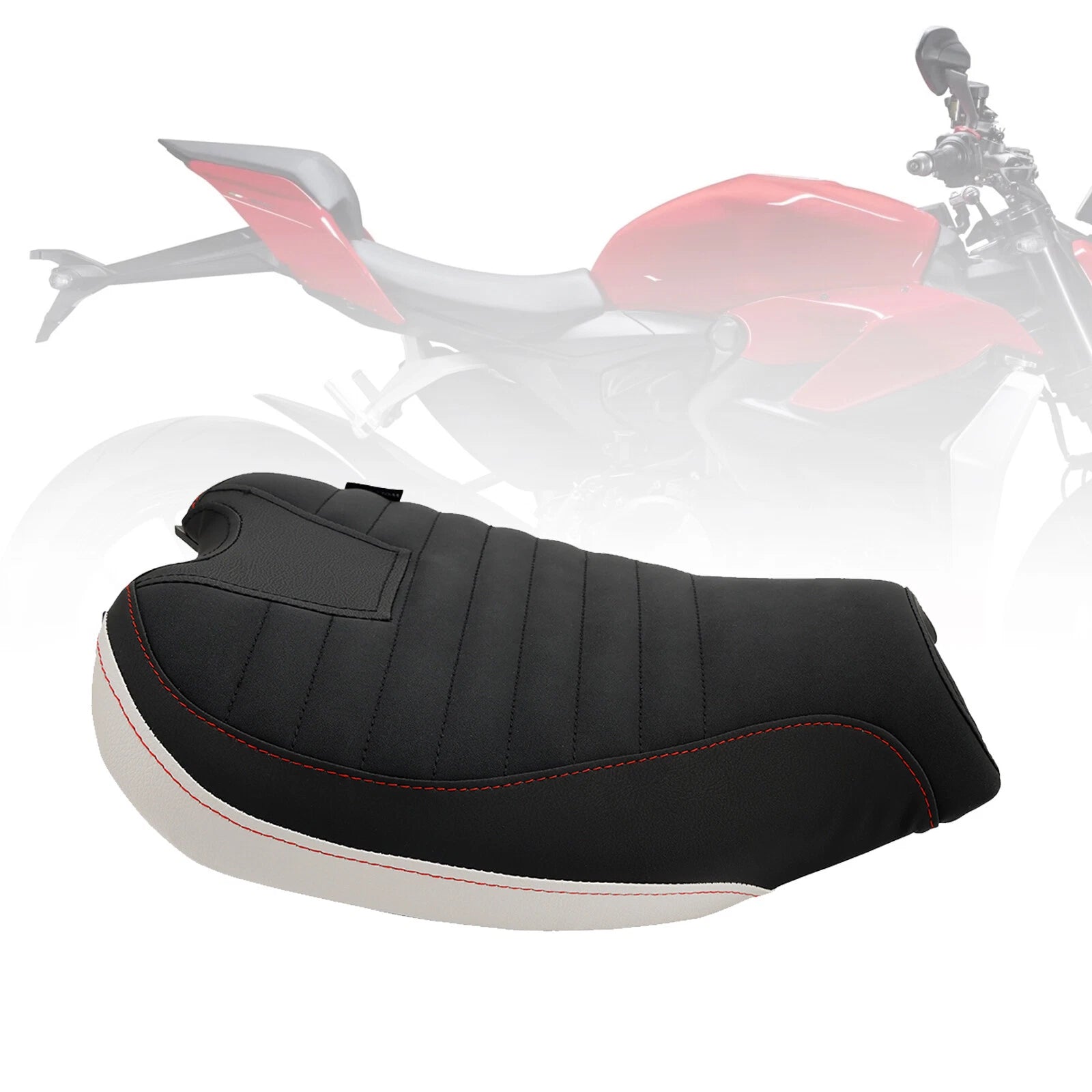 Front Rider Seat Cushion PU Strip White for Streetfighter V2 (2022–2023)