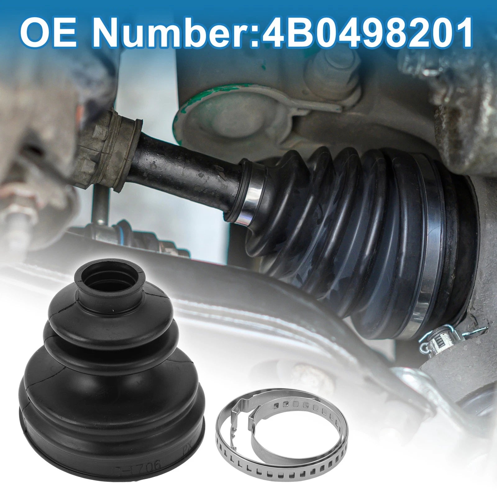 Inner CV Joint Boot Kit with Clamps for Audi A4 A6 (1997–2002)