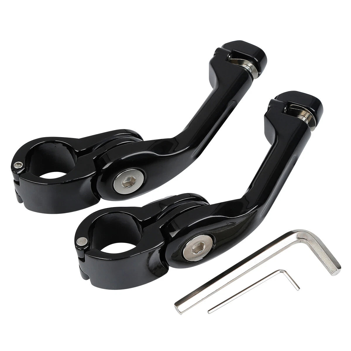 1 1/4" Long Angled Adjustable Highway Footpeg Mount for Harley