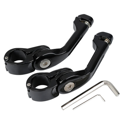 1 1/4" Long Angled Adjustable Highway Footpeg Mount for Harley