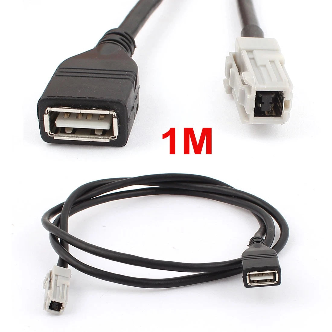 USB Car Audio Cable Adapter Wire 1M for Toyota (2010–2024)