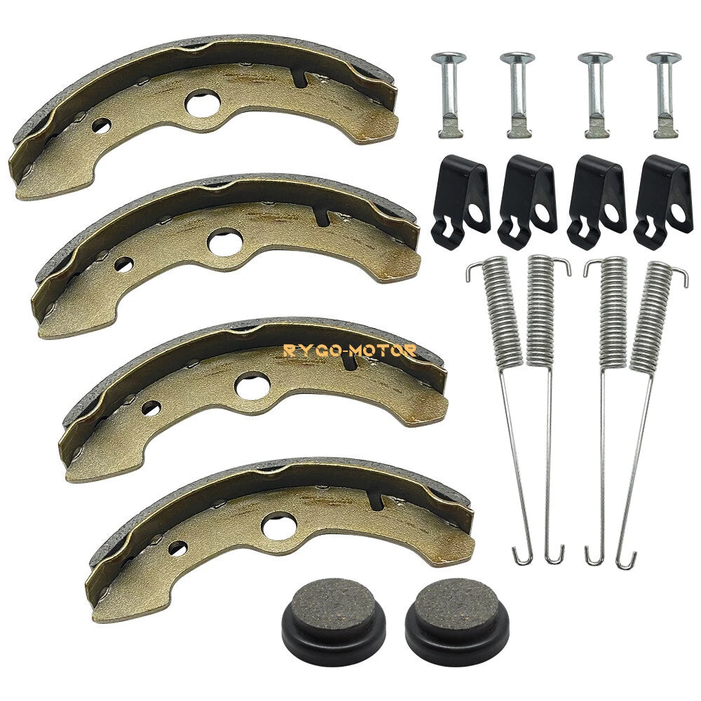 Front Brake Shoes & Rear Brake Pads for Yamaha YFM350FW 4x4 Big Bear 1987–1995