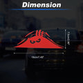 Reflective Bumper Decal for Car (Red Square Angry Eyes)
