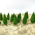 100Pcs 1.88" Mini Pine Trees for Train Railroad Landscape Garden