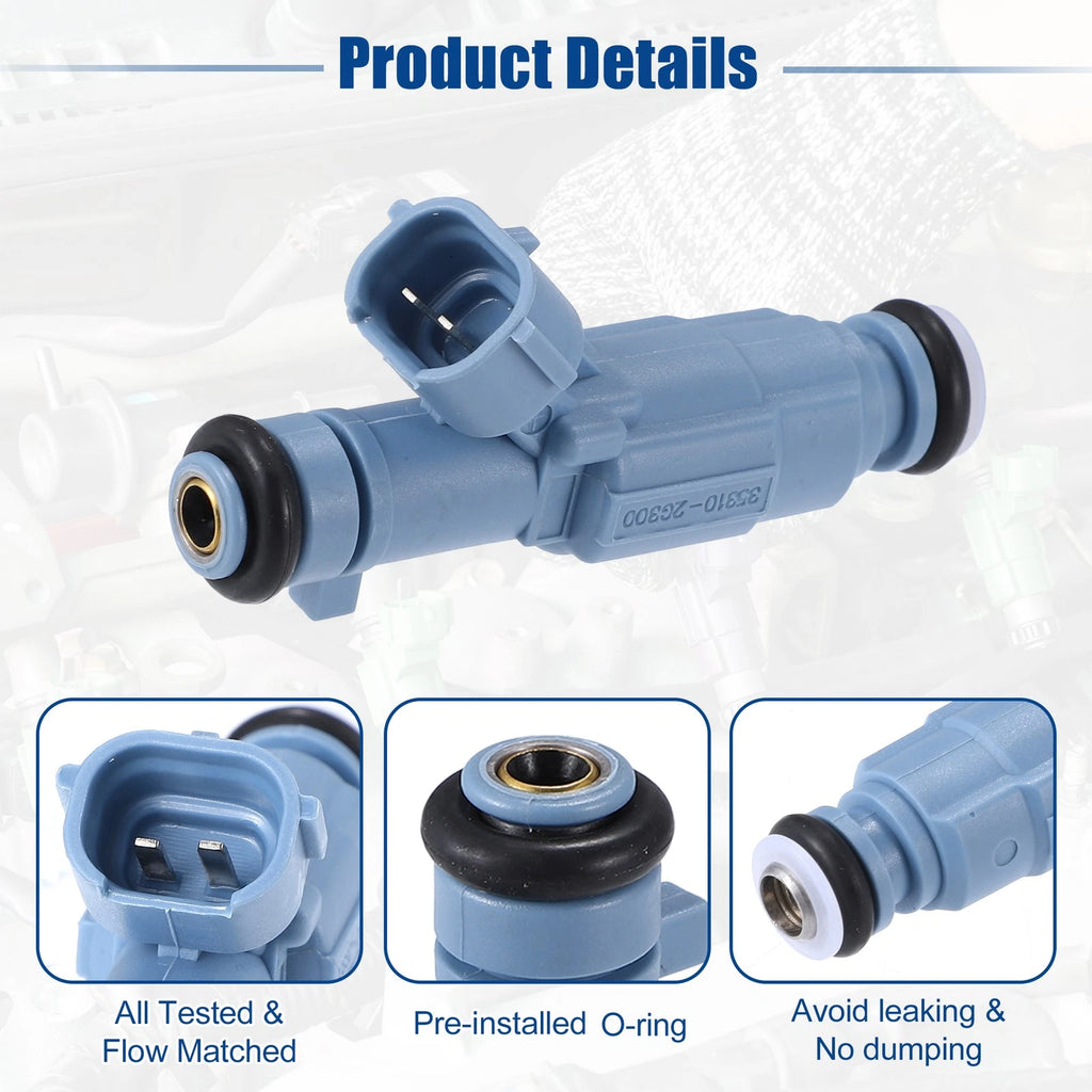 Fuel Injector Nozzle Replacement (4pcs) for Hyundai Sonata 2.4L (2010–2015)