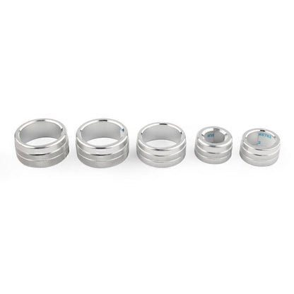 Set of 4 Air Conditioning Audio Button Switch Knob Covers for Toyota Camry (2018) Silver