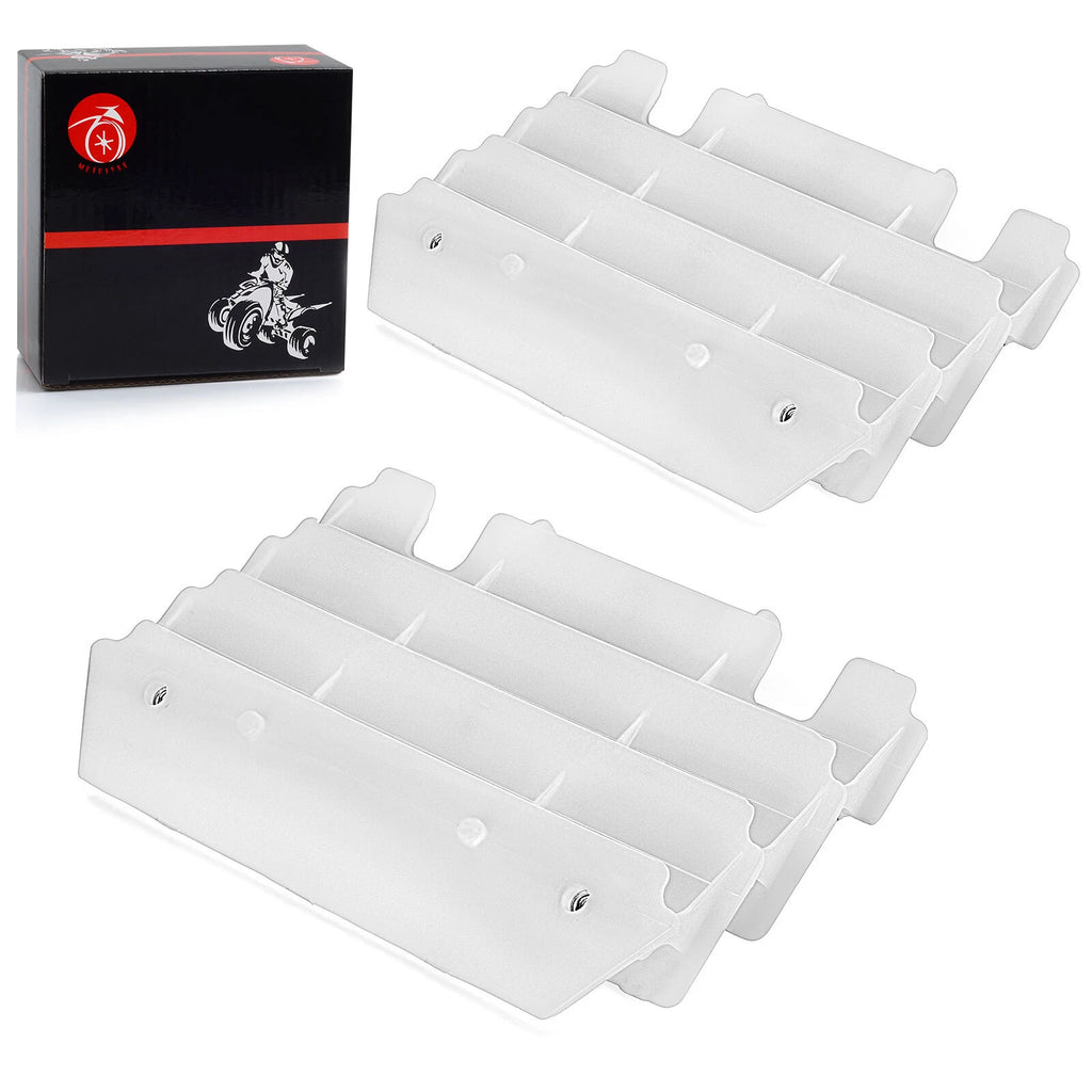 2 Radiator Louvers Guards White 14037-1310-RZ for Kawasaki KX125 KX250 (1997–2004)