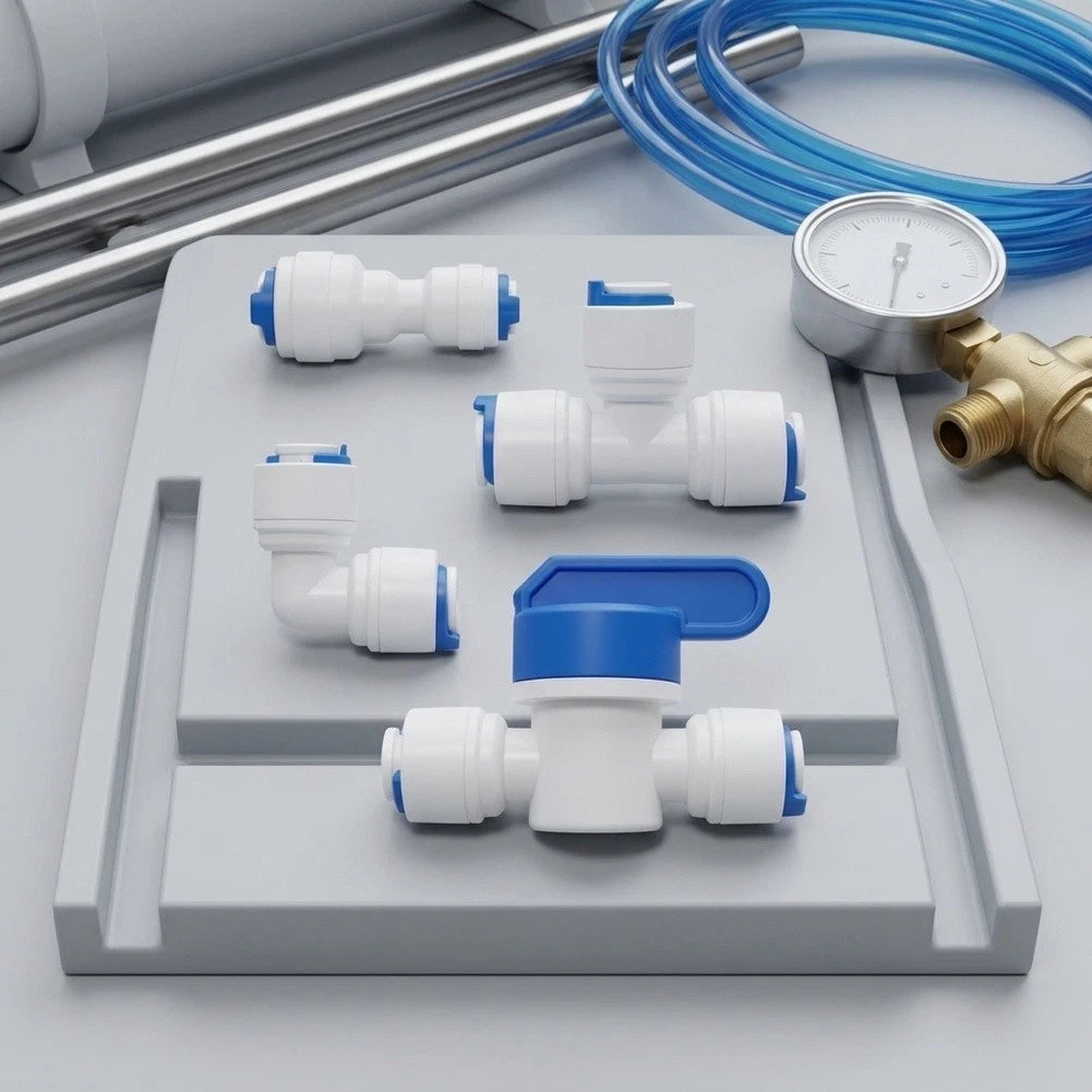 Float Valve Kit for RO Water System (1/4 inch Push Connect)