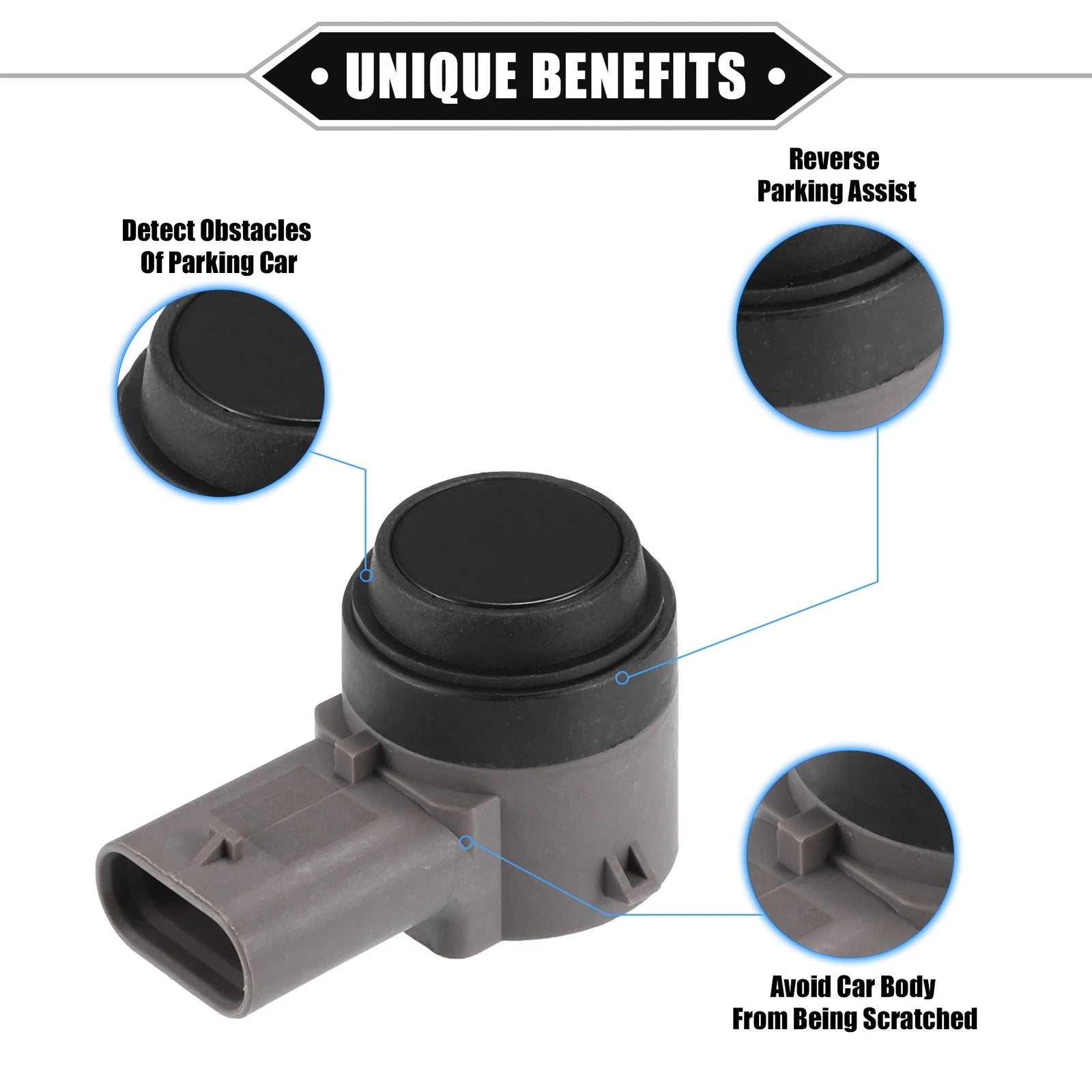 4 Pcs Rear Reverse Parking Assist Sensors Replacement for Chevrolet Spark (2010–2015)