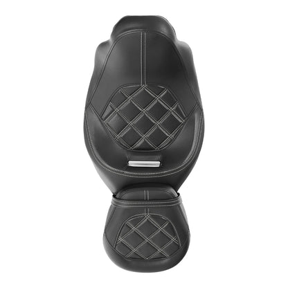 2X Driver & Passenger Seats for Harley Touring Street Glide (2009–2023) Black